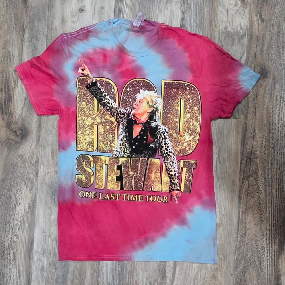 Rod Stewart 2025 One Last Time Tour Shirt Tie Dye